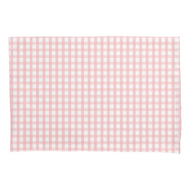 Padrão Xadrez Rosa Gingham Retro Fofo (Frente)