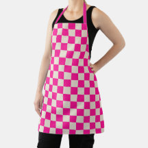 Padrão xadrez rosa quente e bege