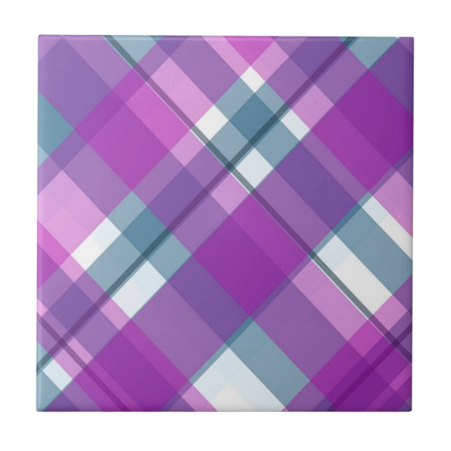 Padrão Xadrez Roxo (Frente)