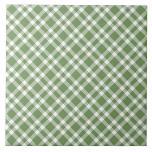 Padrão Xadrez Verde Branco
