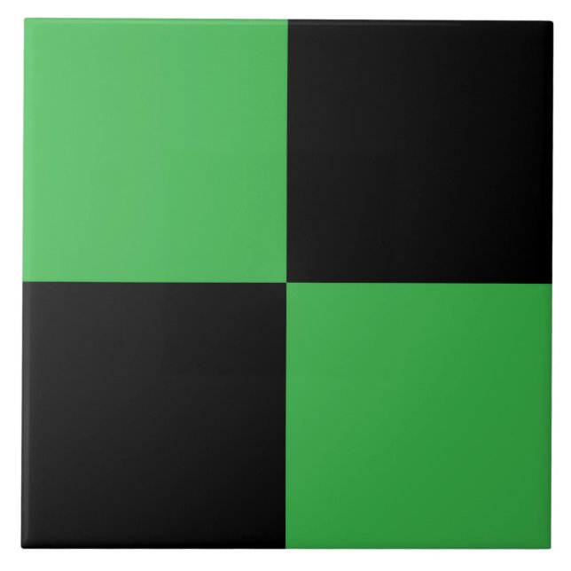 Padrão Xadrez Verde Preto (Frente)