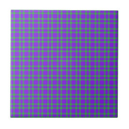 Padrão Xadrez Verde Roxo