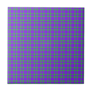 Padrão Xadrez Verde Roxo