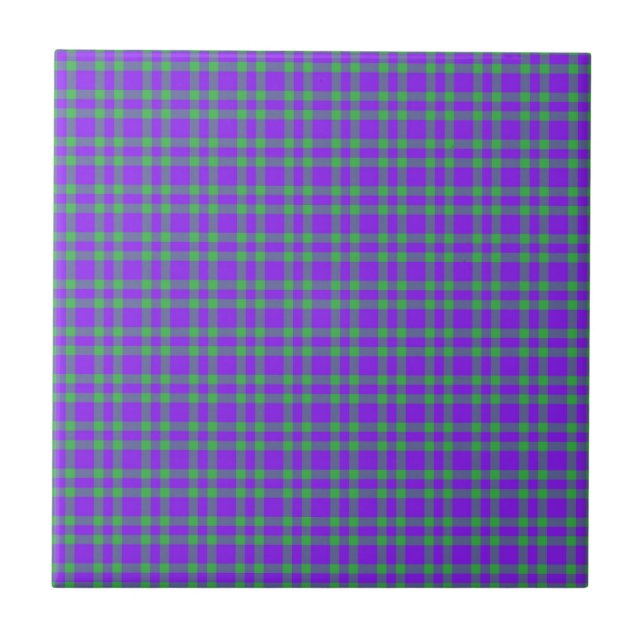 Padrão Xadrez Verde Roxo (Frente)