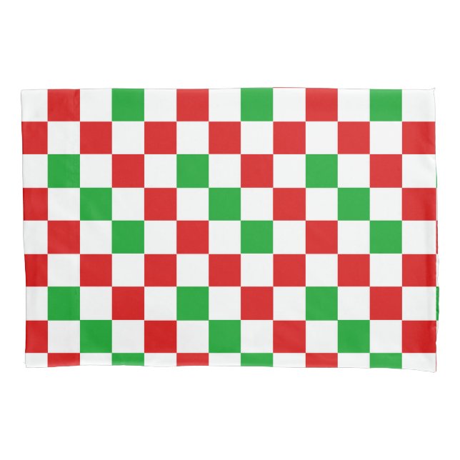 Padrão Xadrez Vermelho Branco Verde Desenho  (Frente)