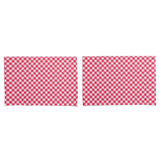 Padrão Xadrez Vermelho e Branco Clássico Rústico (Frente - conjunto)