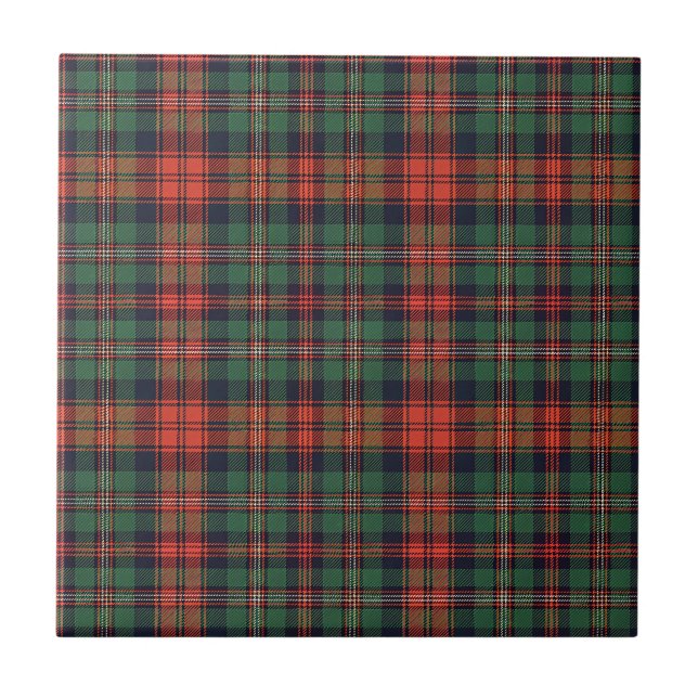 Padrão Xadrez Vermelho e Verde Clássico Escocês (Frente)