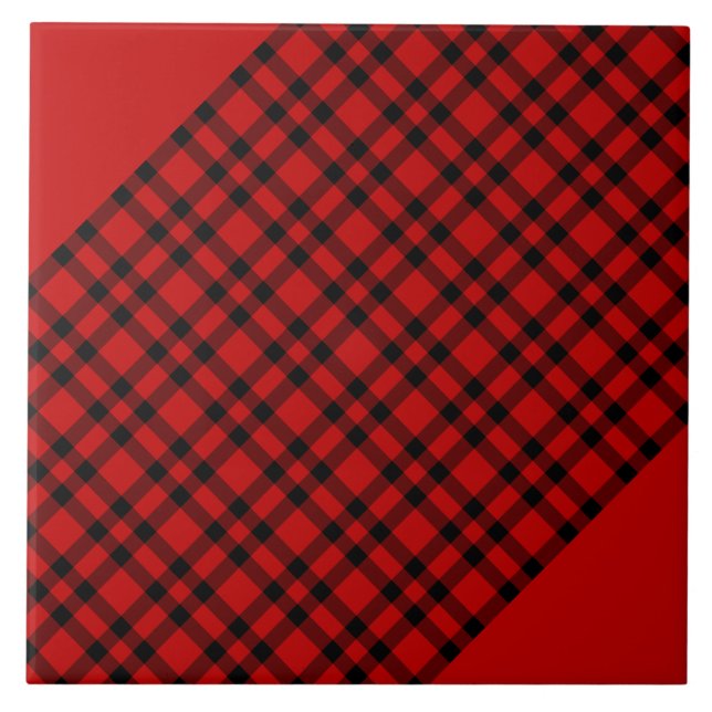 Padrão Xadrez Vermelho Preto (Frente)