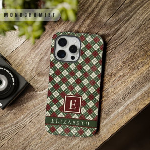 Padrão Xadrez Vermelho Verde Branco Personalizável