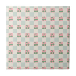 Padrão Y2K de Cherry Estético Rosa Verde Verificad