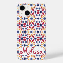 Padrão Zellije marroquino retrô com nome