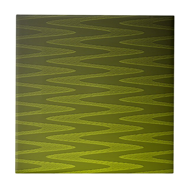 Padrão Ziguezague Verde Oliva Luminoso (Frente)