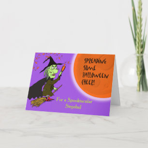 Padrastro Bruxa de Halloween com Cartão de Poção