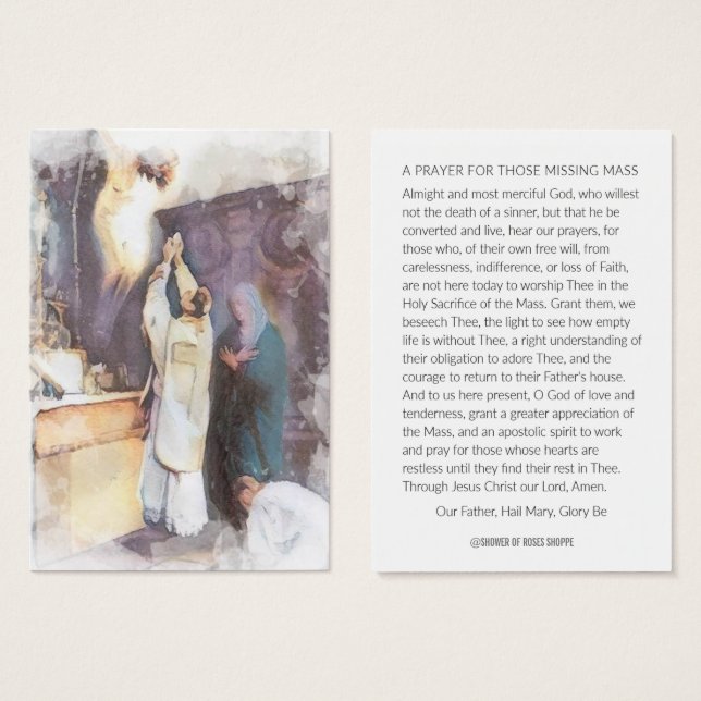 Padre de Oração em Massa Religiosa, Católica Virge (Frente & Verso)