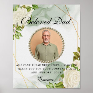 Padre Greenery da Noiva Obrigado Poster do present