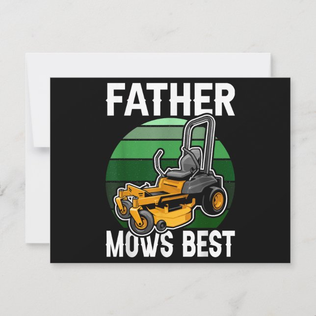 Padre Mows Melhor Engraçado Montando Retro Retro D (Frente)