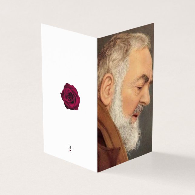 Padre Pio Condolências Católicas Obrigado Cartões (Exterior)