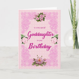 Padrinha Aniversário com Cartão Rosa