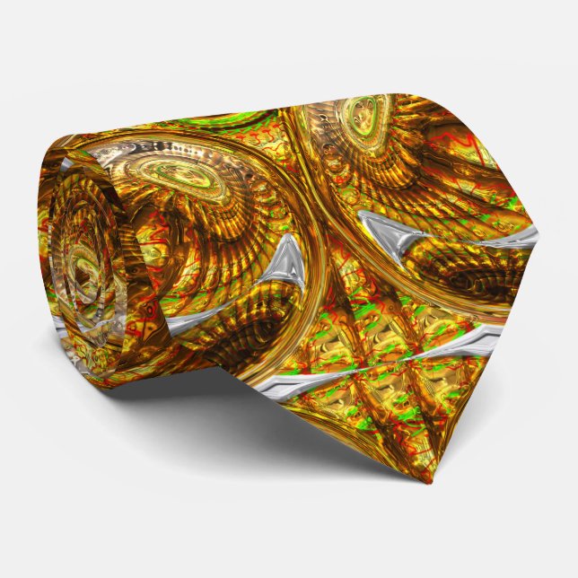 Padrões abstrato 2 Gravatas personalizadas (Rolled)