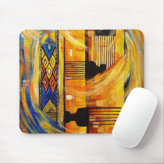 Padrões Amarelo Vermelho Azul Etiópia Mousepad
