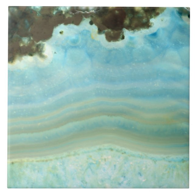 Padrões azuis do cristal da ágata do Aqua vazio do (Frente)