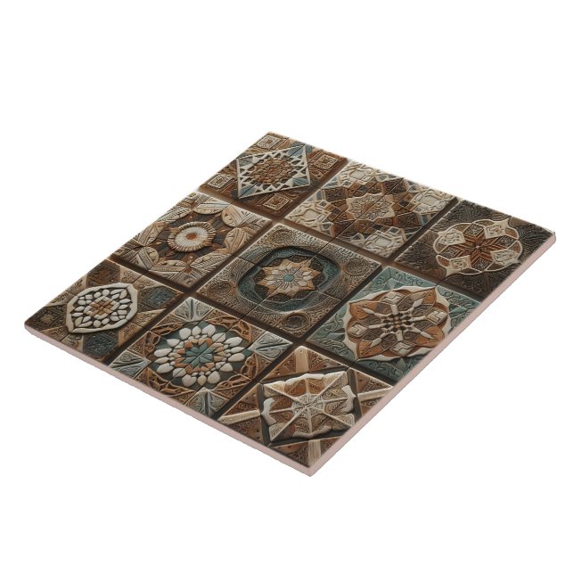 Padrões Azulejos Artísticos Exibindo Artesanato (Lateral)