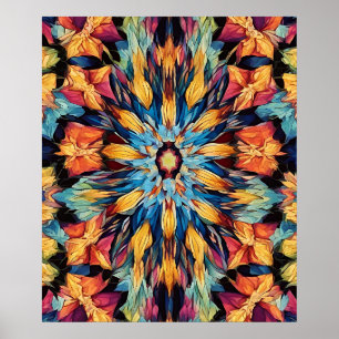 Padrões caleidoscópios Posters para Decoração Domé