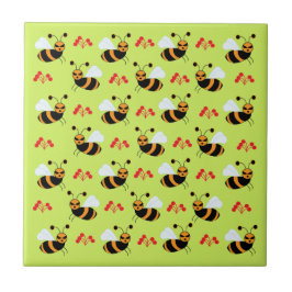 Padrões das flores vermelhas das abelhas do mel