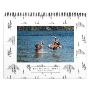 Padrões de Aquarela   Calendário Personalizado com