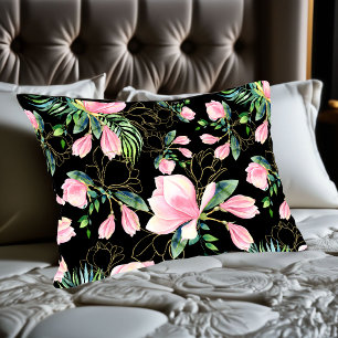 Padrões de Aquarela da Magnolia Rosa