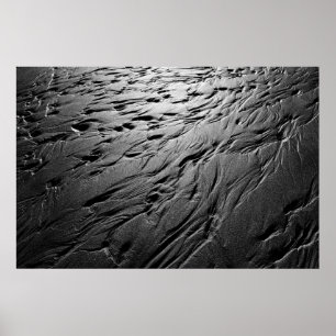 Padrões de areia em poster de praia