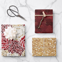 Padrões de brilho de ouro vermelho-natalino