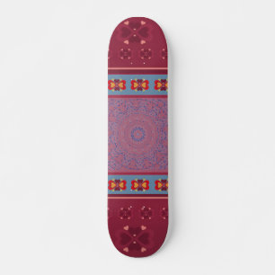 Padrões de Coração Folk e skate de Raça Azul