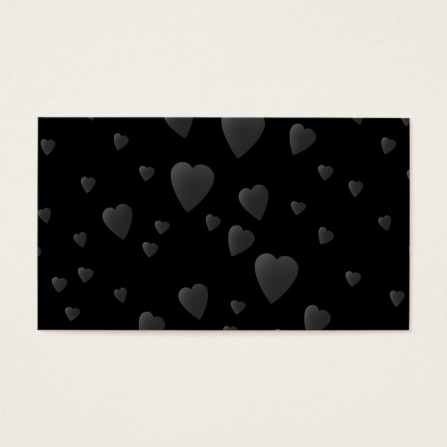 Padrões de Corações de Amor em Preto e Cinza. (Frente)