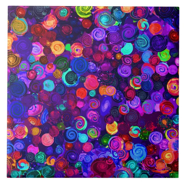 Padrões de cosmos espirais coloridos (Frente)