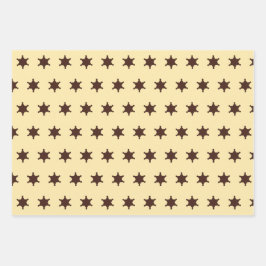 padrões de crachá de estrelas do sol ocidental