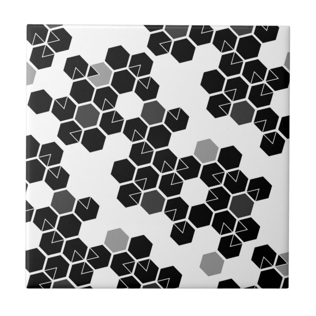 Padrões de dados hexadecimais preto e branco fofos (Frente)