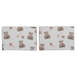 Padrões de desenho rosa do urso