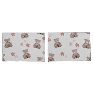 Padrões de desenho rosa do urso