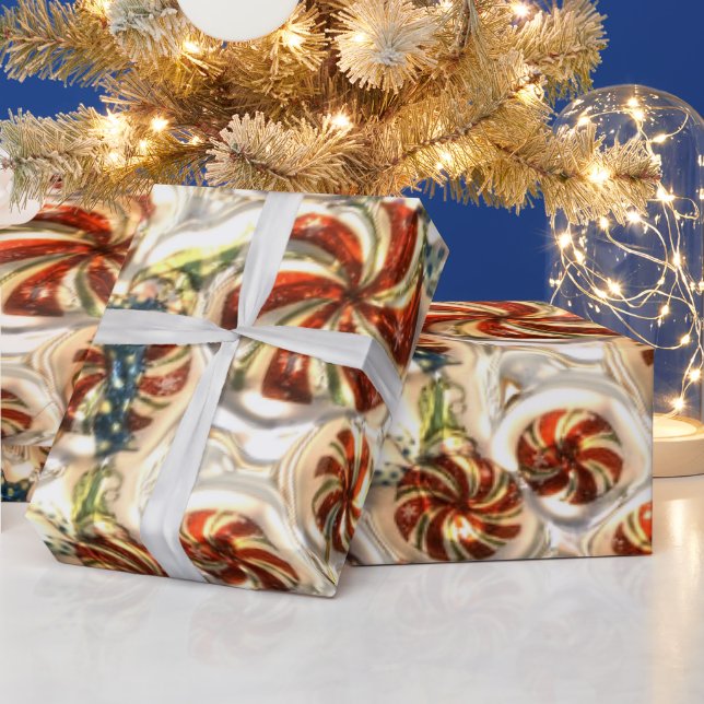 Padrões de doce metálicos falsos Papel de embrulho (Feriados)