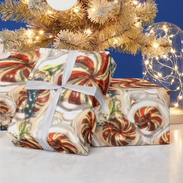 Padrões de doce metálicos falsos Papel de embrulho (Feriados)