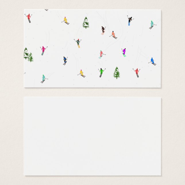 Padrões de esqui de esqui alpino no inverno (Frente & Verso)