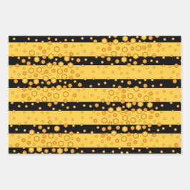 Padrões de faixa de abelhas Amarelo e Preto com He