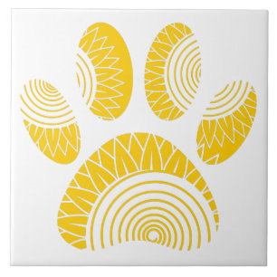 Padrões de girassol Pata de cão Imprimir Design