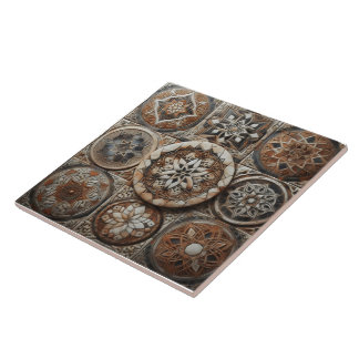 Padrões de mosaicos vibrantes do Azulejo