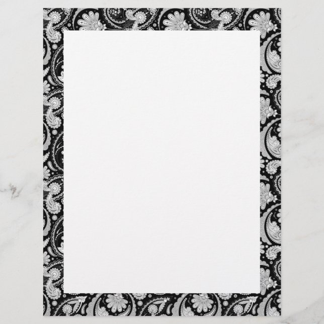 Padrões de paisley preto branco-branco-cômoda (Frente)