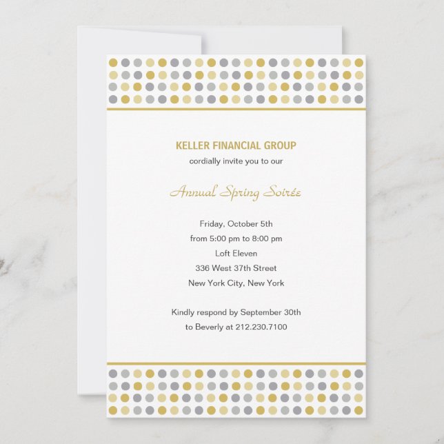 Padrões de ponto Convite de festas corporativo/com (Frente)