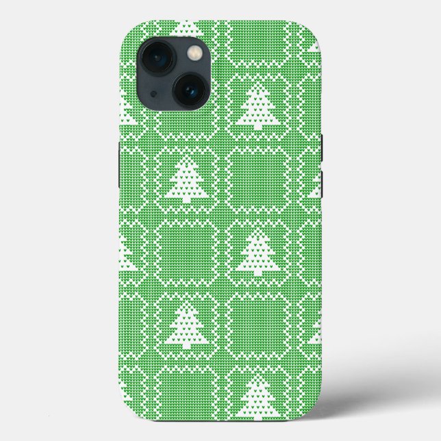 Padrões de suéter feio da árvore de Natal Cozy (Verso)