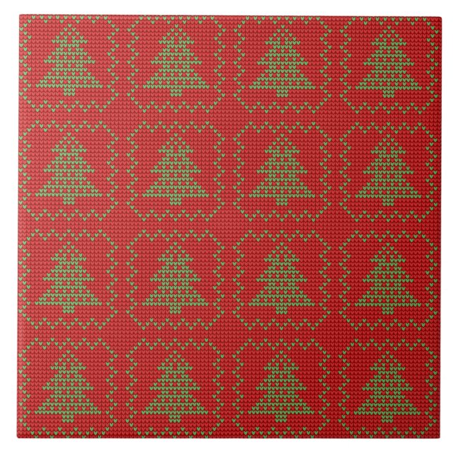Padrões de suéter feio da árvore de Natal Cozy (Frente)