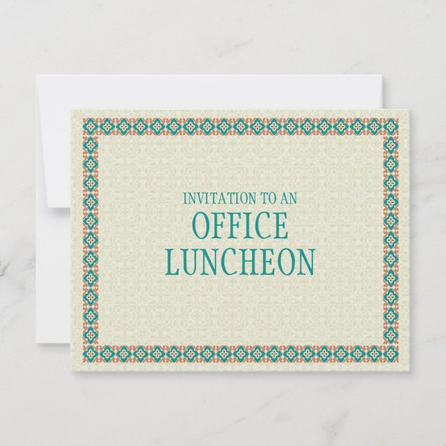 Padrões e Bordas 3 Convite para almoço do Office (Frente)